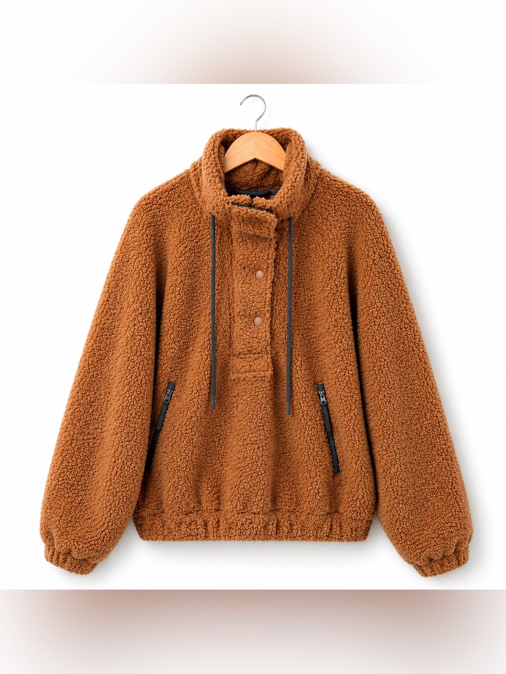 UNIVERSAL THREAD Teddy Sherpa Fleece Pullover Jacket Cozy Layer L